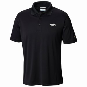 Columbia PFG Fish Series™ Polo Herr Svarta (OCJZQ2613)